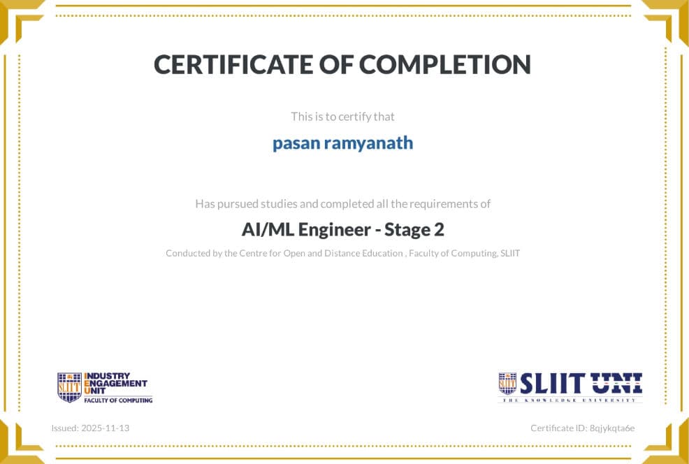 AI/ML Engineer - Stage 2